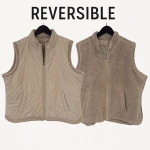 Reversible Women's Vest - Taupe
